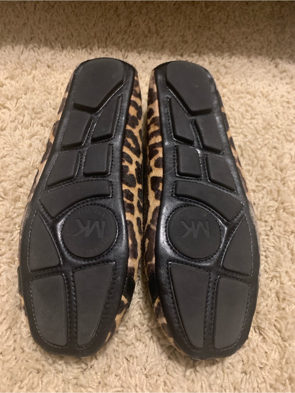 Michael Kors Leopard-Print Logo Ballet Flats in Black and Brown - Picture 3 of 8